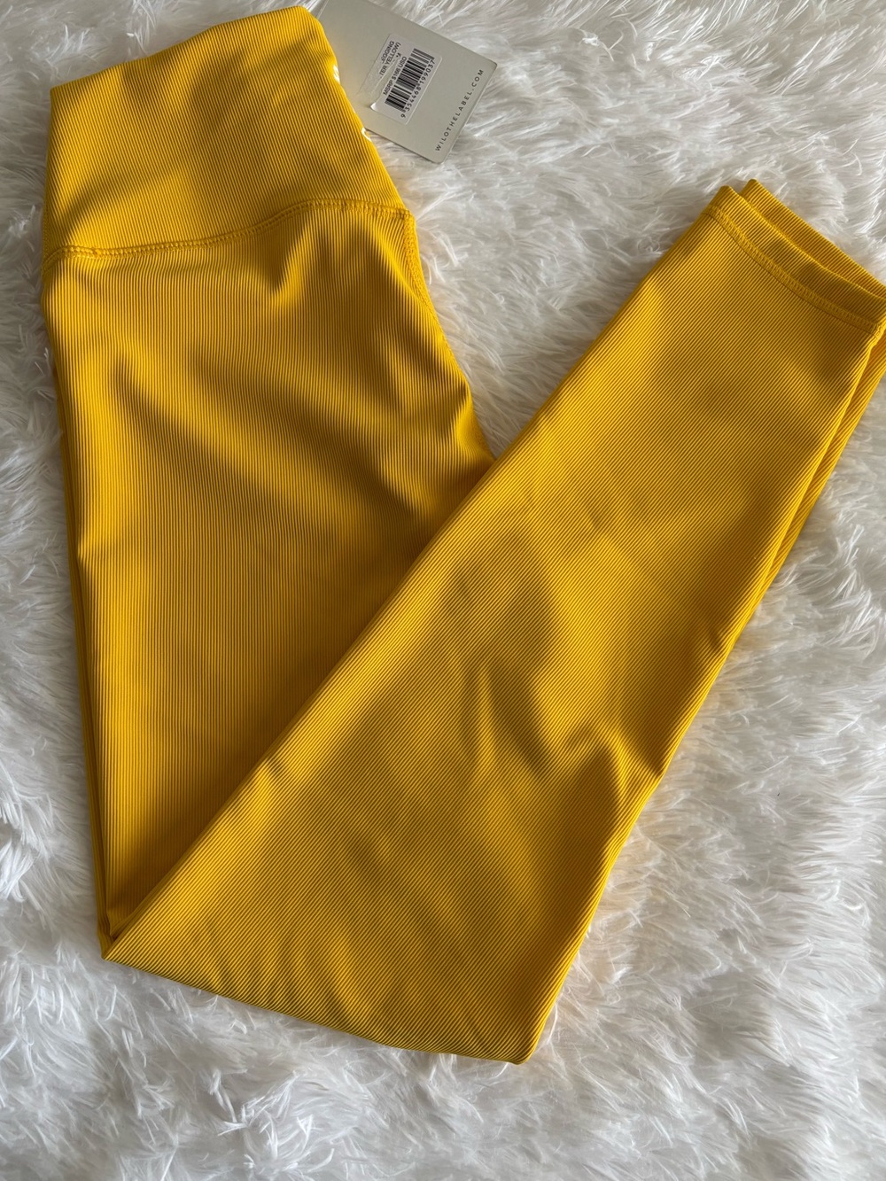 Wilo High Waist Leggings-Size M-Color(Butter Yellow)